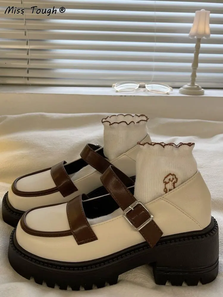 

Japanese Kawaii Mary Janes Shoes Women College Style Solid Sweet Platform Shoes Female Non-slip Comfortable Sandals Autumn 2022
