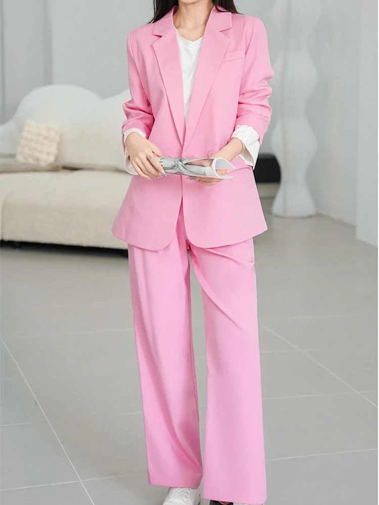 New Casual Fashion Women's Suit Blazer and Pants Office Business Pantsuit Female Autumn Elegant Trouser Sets Two Piece Outfits