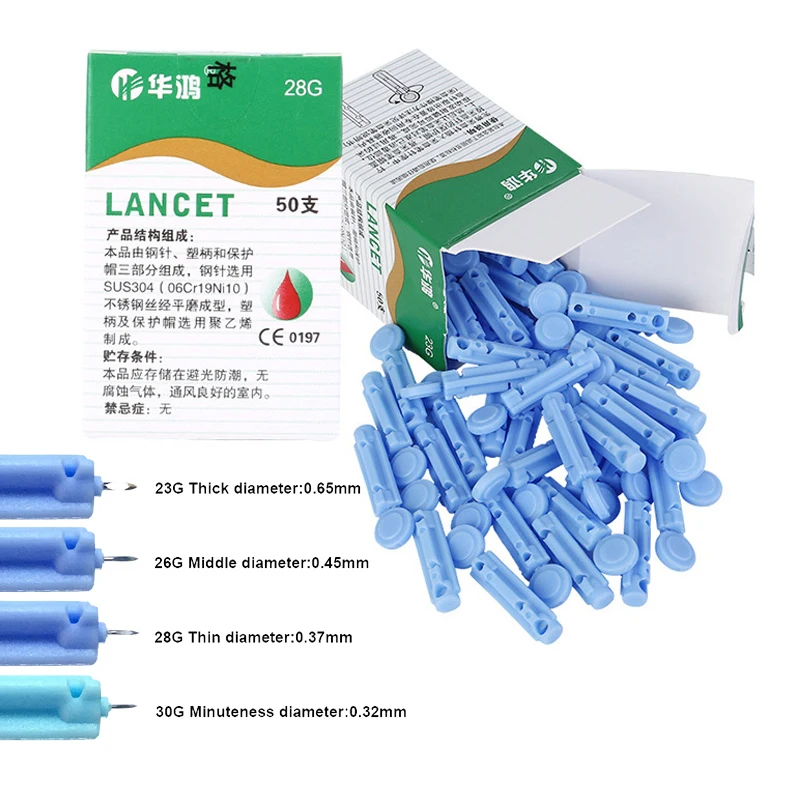 

50 PCS Lancets Needle Sterile Disposable Phlebotomy Needle Disposable Blood Collection Needle For Pen Sterile Lancets Fleam Vent