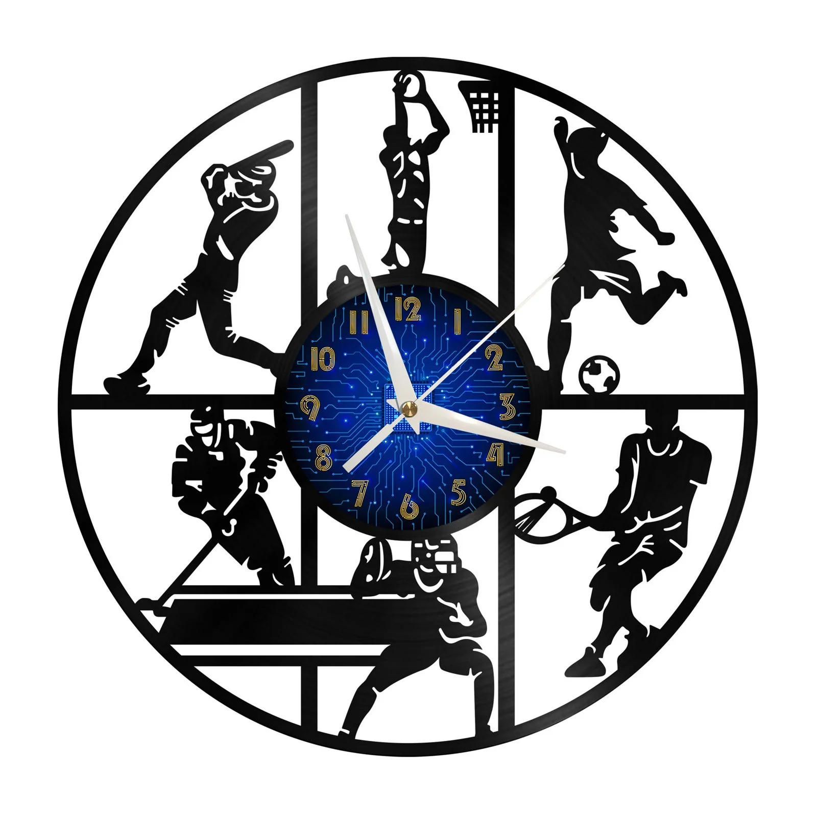 

Ball games Vinyl Record Wall Clock for Kitchen Wall Decor Wall Art