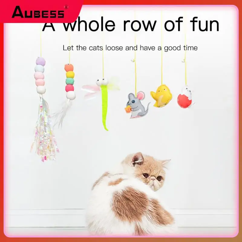 

Self-hey Funny Cat Toy Elastic Rope Sturdy Feather Cat Toy Durable Cat Product 2m Funny Cat Stick Cat Thin Cat Stick Pet Product