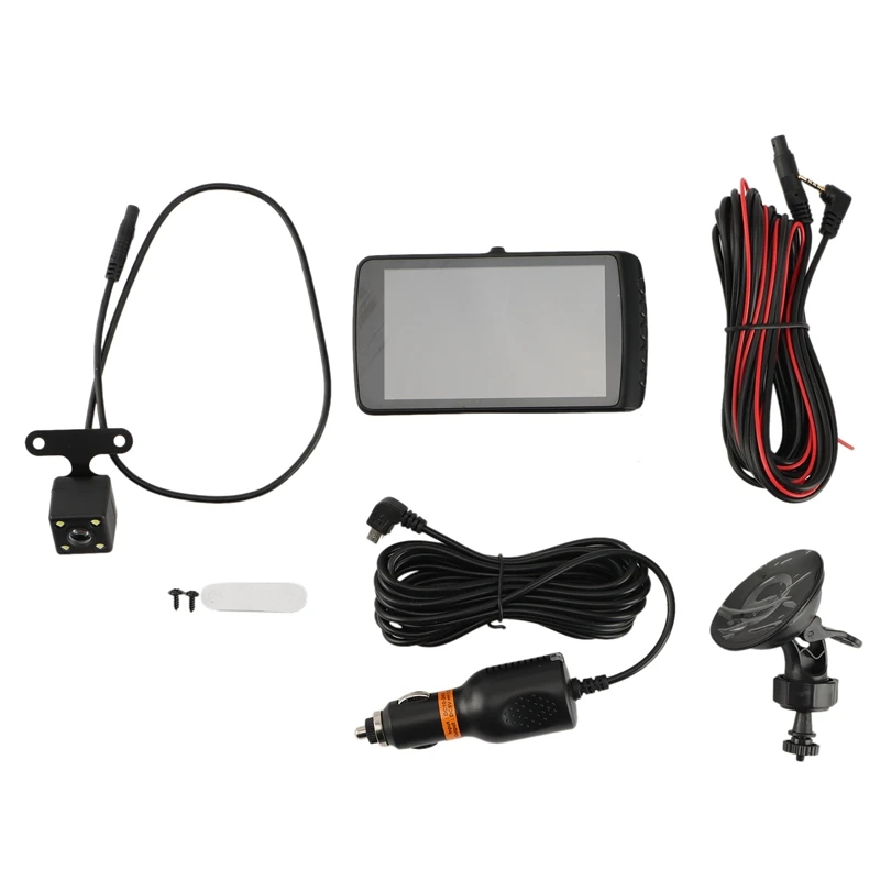 

4-дюймовый видеорегистратор, HD, ночное видение, широкий угол, 1080P, двойная запись, Автомобильный видеорегистратор, камера, видеорегистратор, ...