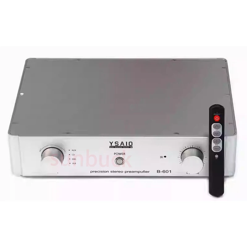 Фото Предусилитель Sunbuck B601 с полной балансной схемотехникой, Hi-Fi, 60Вт+60Вт, 2.0 канала, на базе MB6010, с пультом ДУ, аудио-предусилитель №5