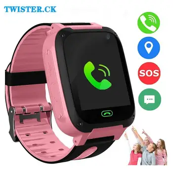 S4 Kids Smart Watch Waterproof Touch Screen Video Camera Sim Card Call Phone Smartwatch With Light GPS Locator For IOS Android 1