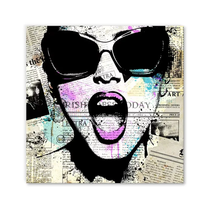 Холст ПлакатУличный Граффити Сексуальная Женщина Настенное Искусство Картина С