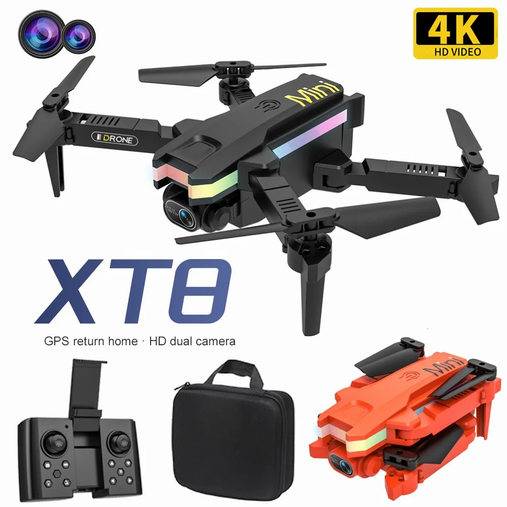 

XT8 Drone 4K HD Dual Camera Obstacle Avoidance Air Pressure Fixed Altitude Aerial Photography Helicopter Foldable RC Quadcopter