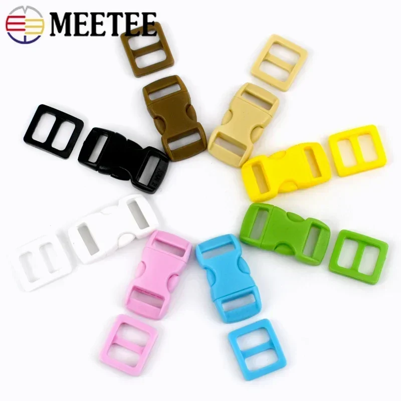 Пластиковая пряжка с застежкой 10 мм тройной скользящий слайдер кольцевая