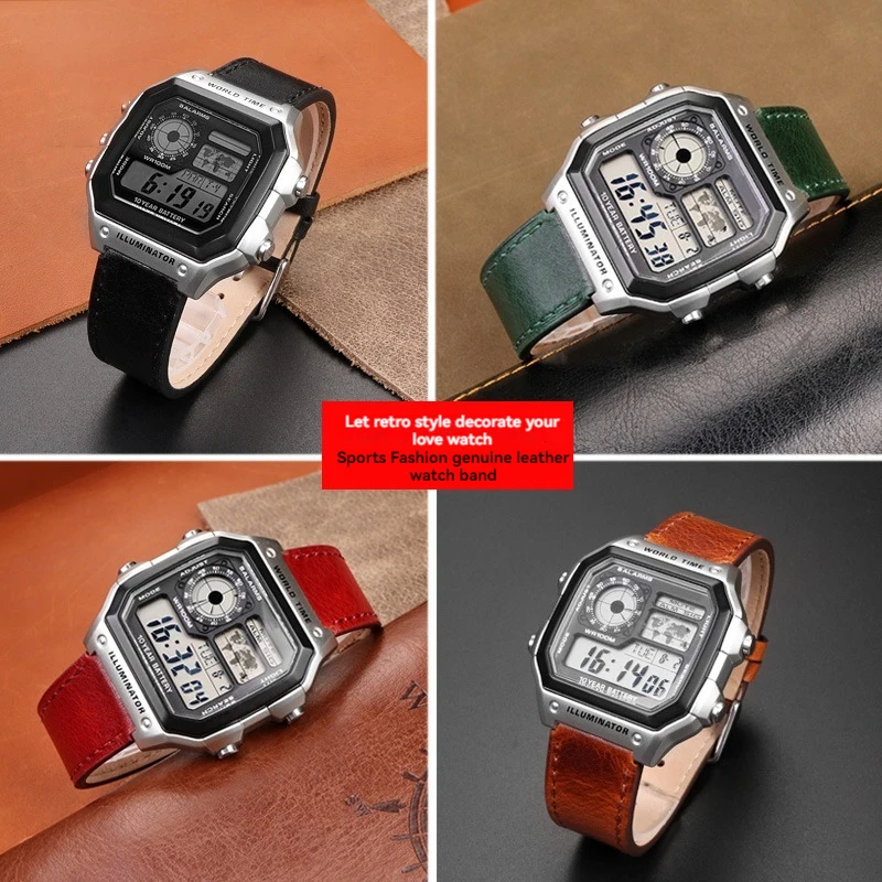 Ремешок для часов в стиле ретро Casio G-Shock женский/1300/1000/A159/A158 ремешок из воловьей