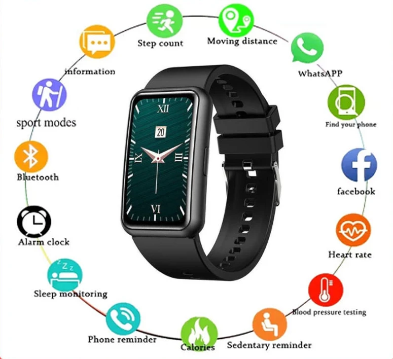 

2022 New H06 Smart Watch Men Women Touch Blood Pressure Monitor Fitness Tracker Sport Smartwatch Watch Waterproof Smart Clock