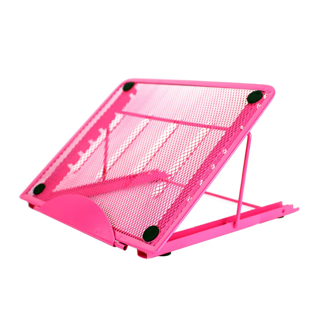 

Охлаждающая подставка для ноутбука портативный сетчатый дизайн регулируемый держатель складной кронштейн, серебристо-серый