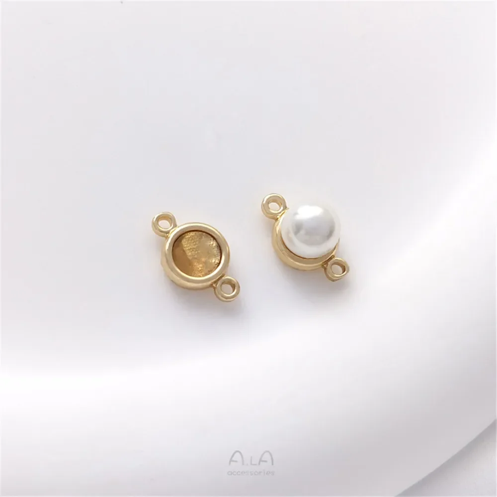 14-каратный позолоченный двойной жемчужный держатель для ушей аксессуары