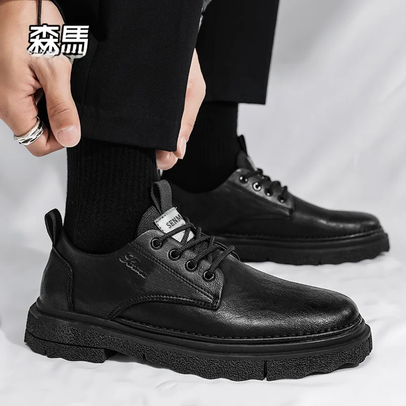 Мужская обувь Senma осенне-зимняя деловая для гостей повседневная кожаная в