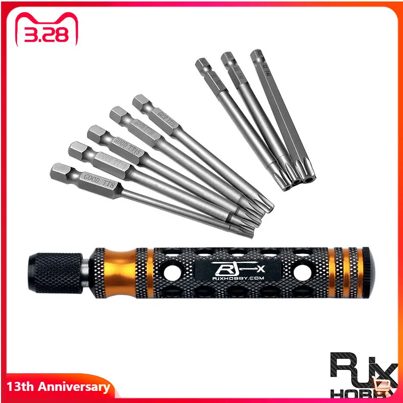 

RJX 1/4 "шестигранный хвостовик удлиненный Torx Магнитная отвертка бит T8/T10/T15/T20/T25/T27/T30/T40