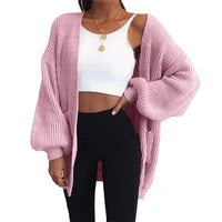 casual womens knit sweater bat sleeve loose knit solid color long cardigan explosion fall winter womens cardigan sweater
