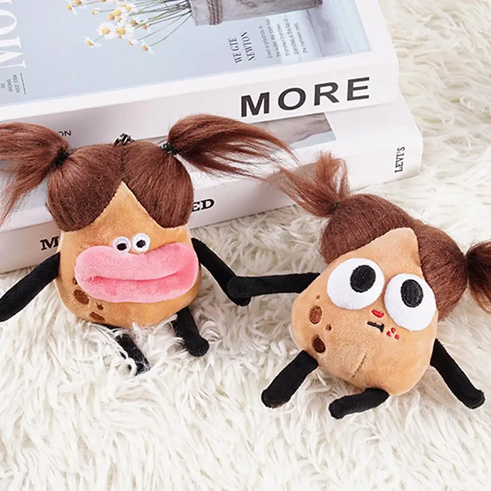 

2023 Creative Fun Ugly Cute Weird Sausage Mouth Plush Doll Keychain Cartoon Cute Couple Bag Charm Car Charm Birthday Gifts