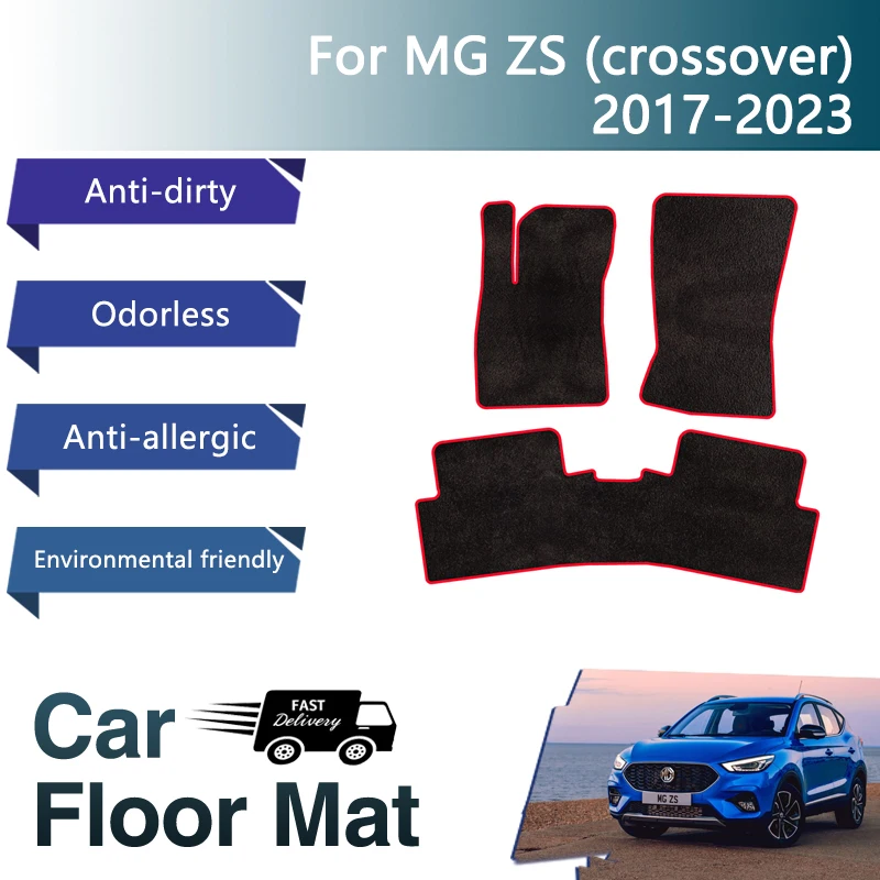 

Luxury Car Floor Mats For MG ZS MGZS EV MG ZX ZST MGZSEV ZS11 2017~2023 Flannel Rugs Floor Carpets Tapetes Carro Car Accessories