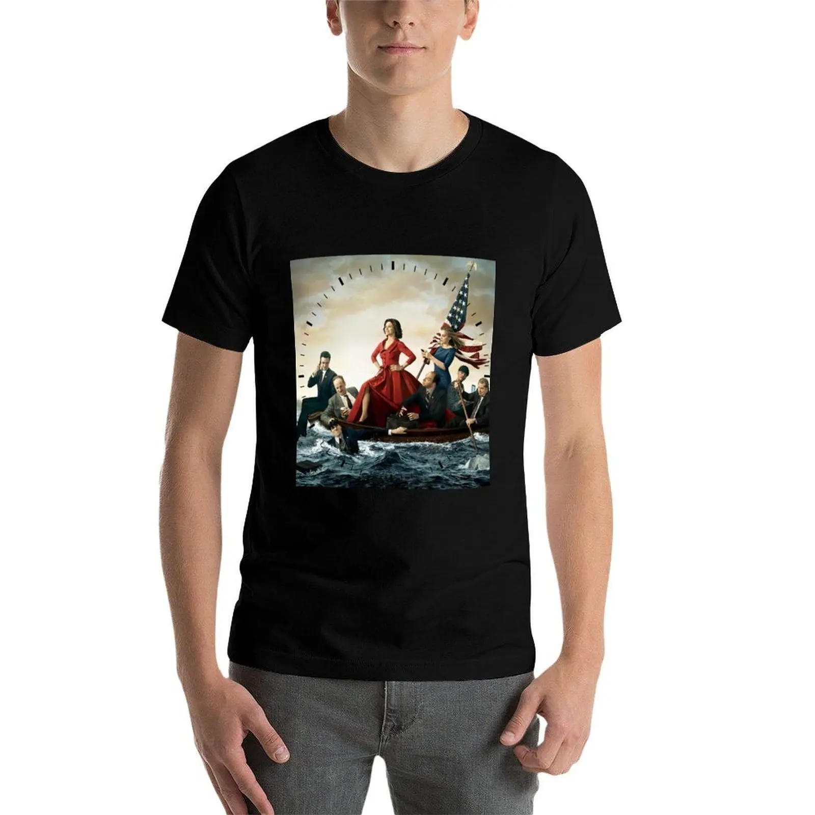 Фото Футболка Veep Clock T-Shirt стандартного кроя, однотонная №4