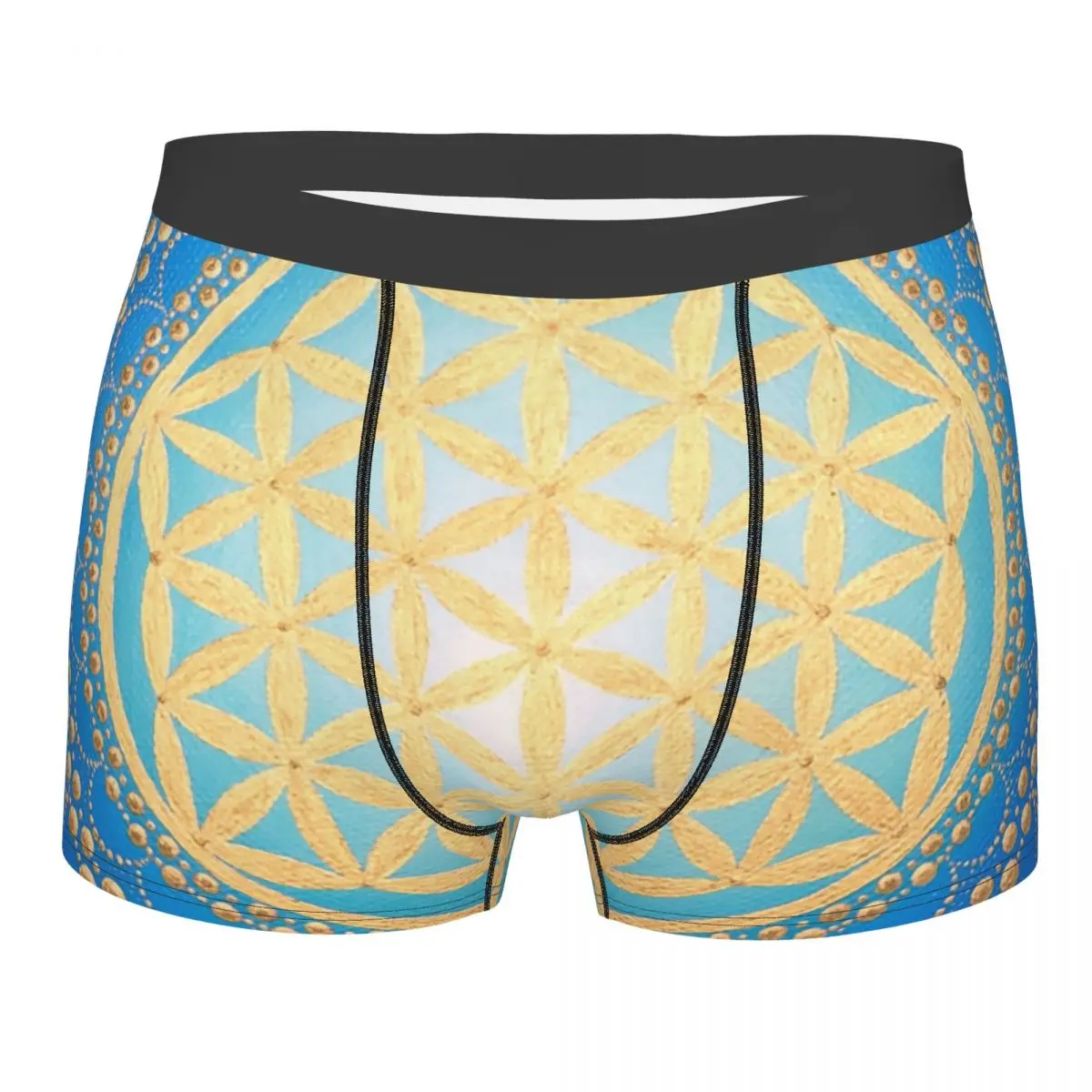 

Flower Of Life Mandala Underwear Men Sexy Print Customized Sacred Geometry Patterns Boxer Shorts Panties