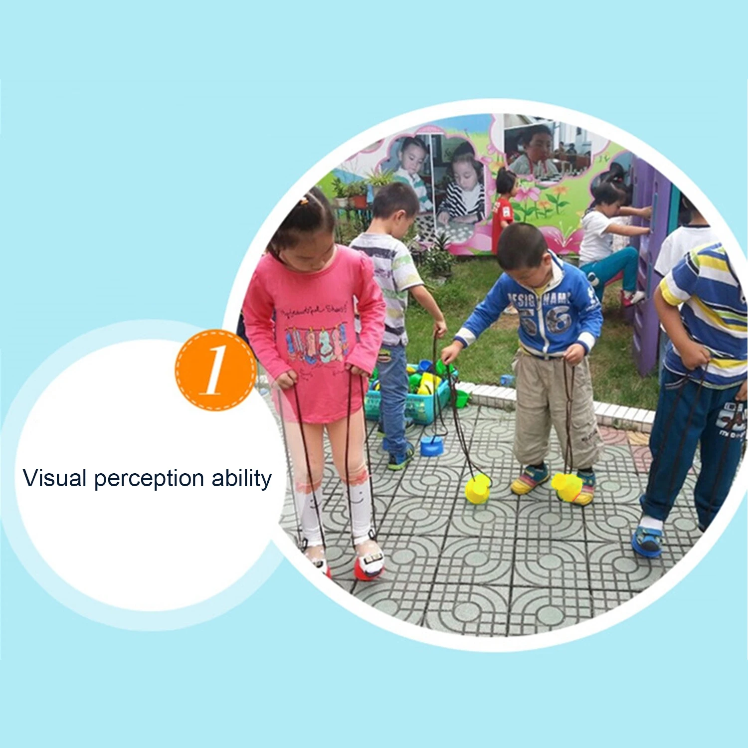 1 Pair Plastic Balance Training Equipment Smile Jumping Stilts Fun Sports Toys Outdoor Walker Sport Coordination Games for Kids | Игрушки и