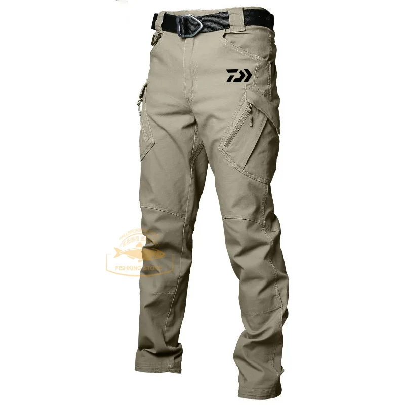 

Daiwa Autumn Casual Pants Daiwa Fishing Pants Men Military Tactical Joggers Cargo Pants Multi-Pocket Fashions Black Trousers