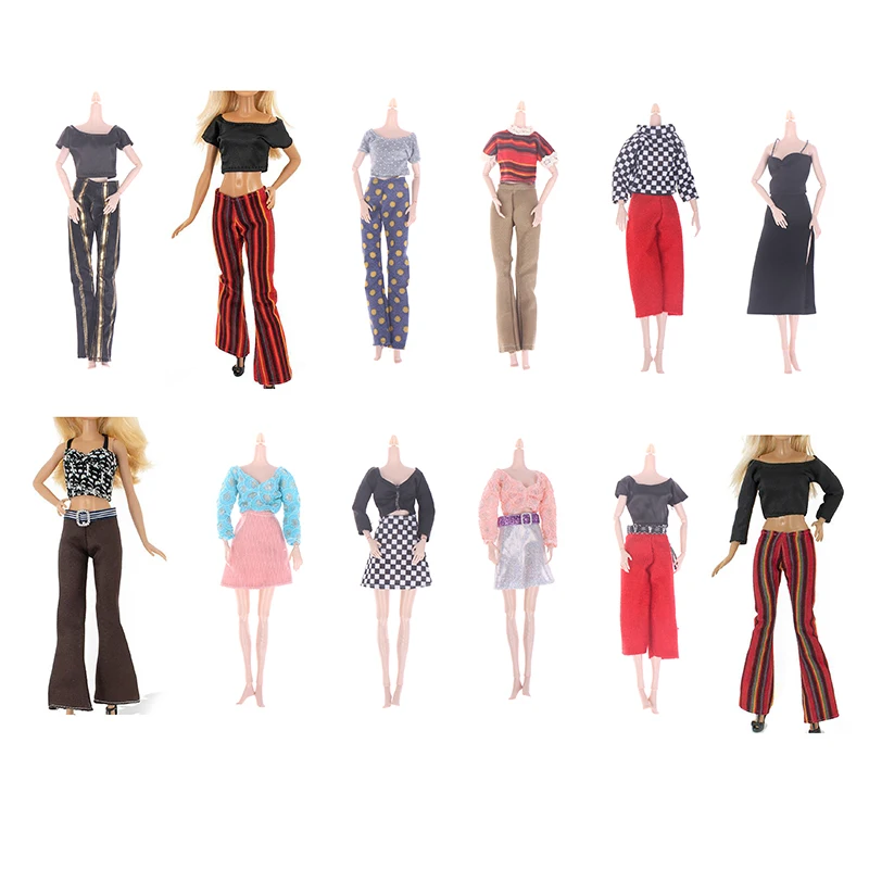 Одежда для кукол Barby модное платье дешевый Топ + брюки костюм Барби 1/6 30 см