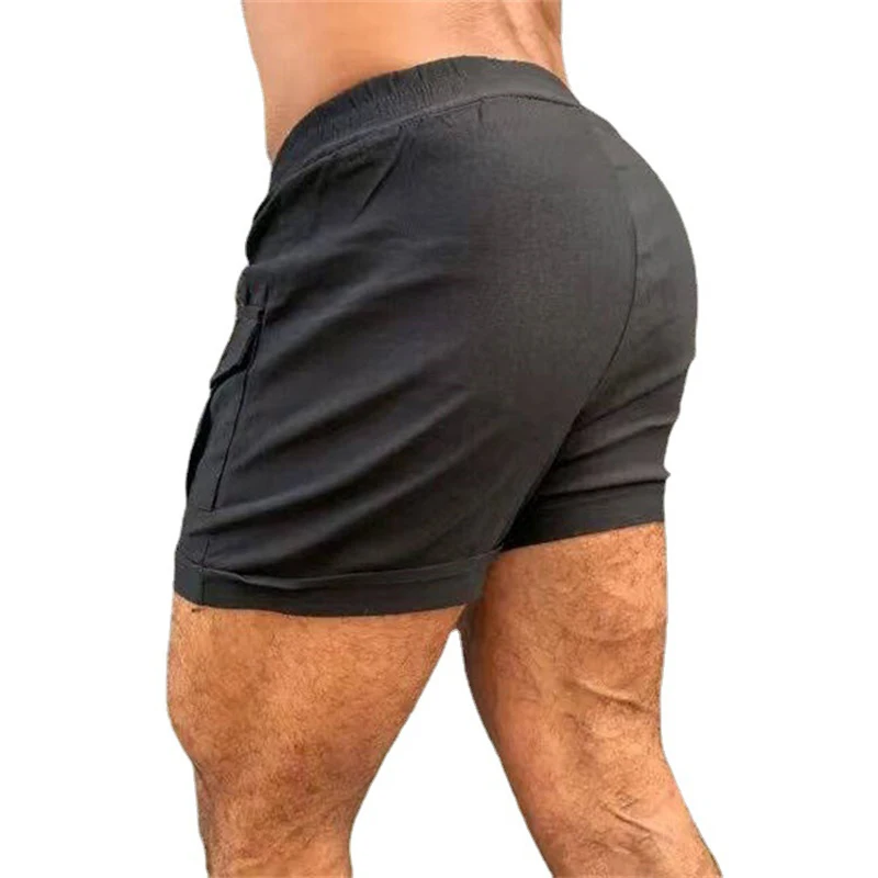 Шорты Мужские приталенные с карманами модные повседневные однотонные