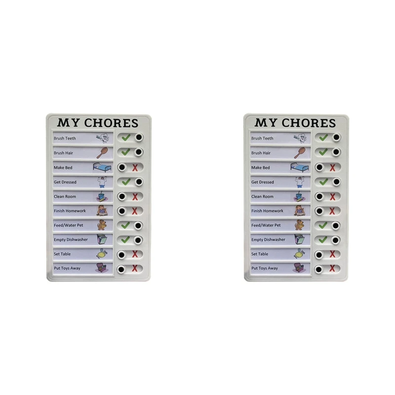 

2X Checklist Note Marker Board Removable Chores Reusable Note Pad For Home Camping To Do List Chore Chart A