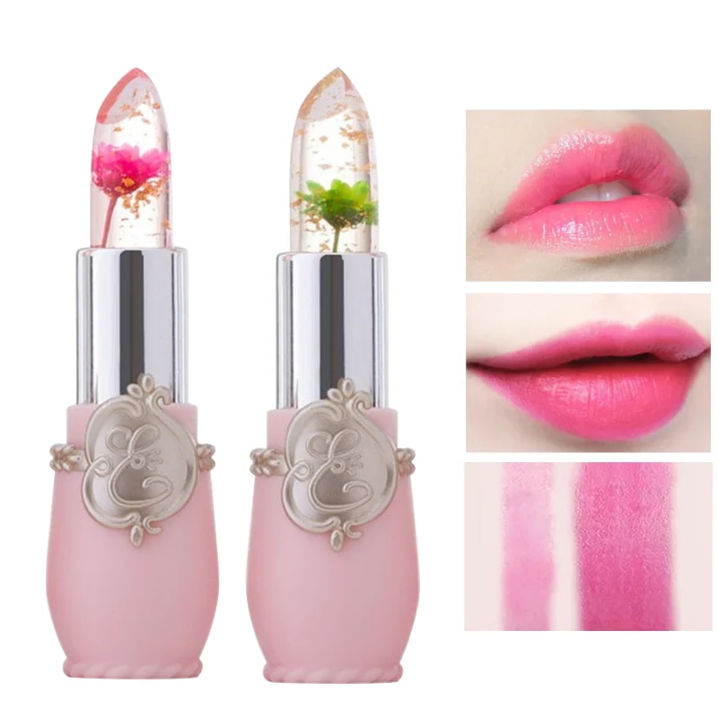 

Jelly Flower Lipstick Moisturizing Long-lasting Temperature Changed Colorful Lip Blam Pink Transparent Lips Care Wholesale