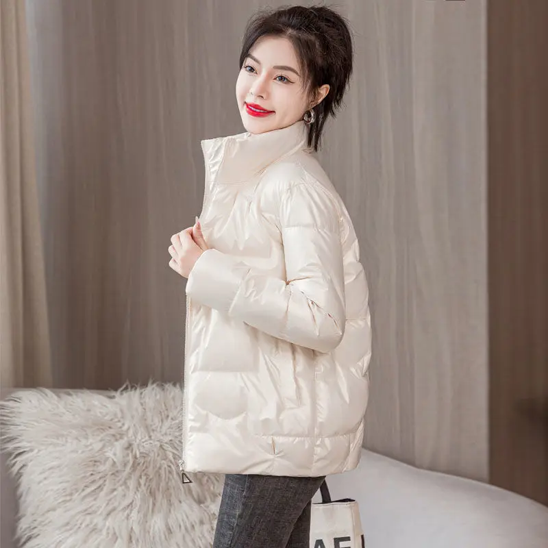 Spring and Autumn New Korean Version of Cotton Women's Stand-up Collar Loose Cotton Jacket Light Coat Female & Lady Casual Coats
