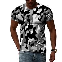 3d print camouflage mens t shirt 2022 summer fashion o neck casual tops creative breathable streetwear oversized tops tees