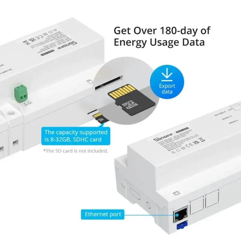 SONOFF SPM-Main/4Relay Штабелируемый измеритель мощности WiFi Интеллектуальная защита от