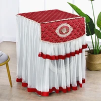 romantic lace washing machine cover sunscreen cover front opening full automatic universal roller dust cover cloth 60x60x85cm