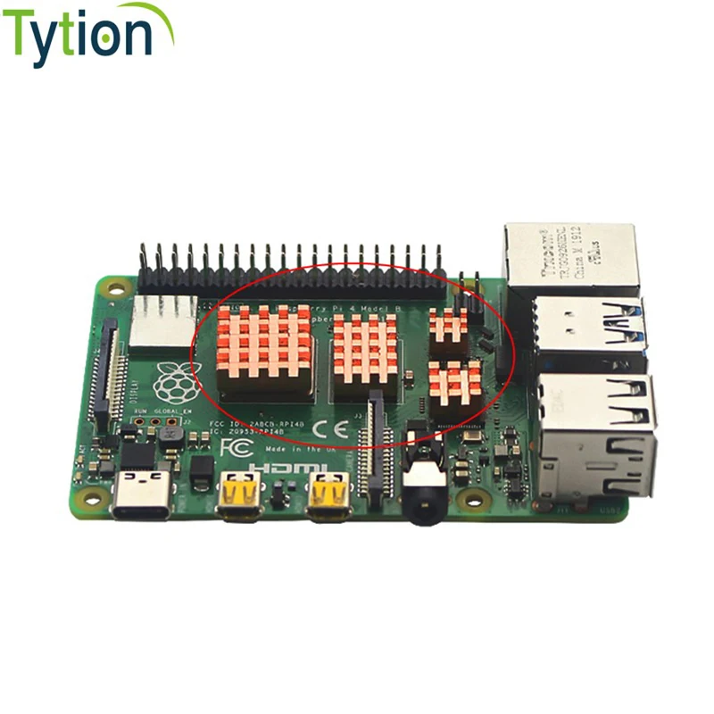Raspberry Pi 4 Модель B радиатор металлический медный пассивная охлаждающая подушка