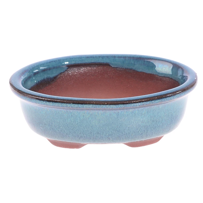 

1 Pcs 9.7*6.6*3.2cm New Bonsai Pots Breathable Stoneware Bonsai Pots With Holes
