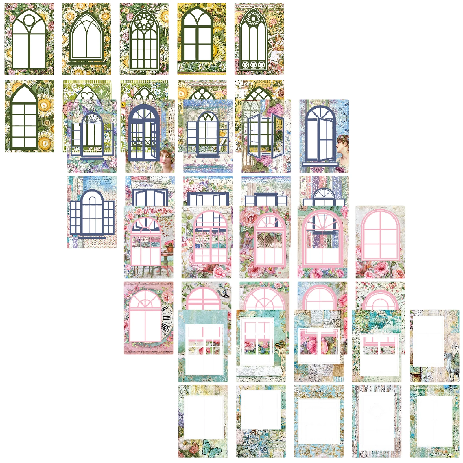 

40 шт., прозрачные рамки для окон в виде животных