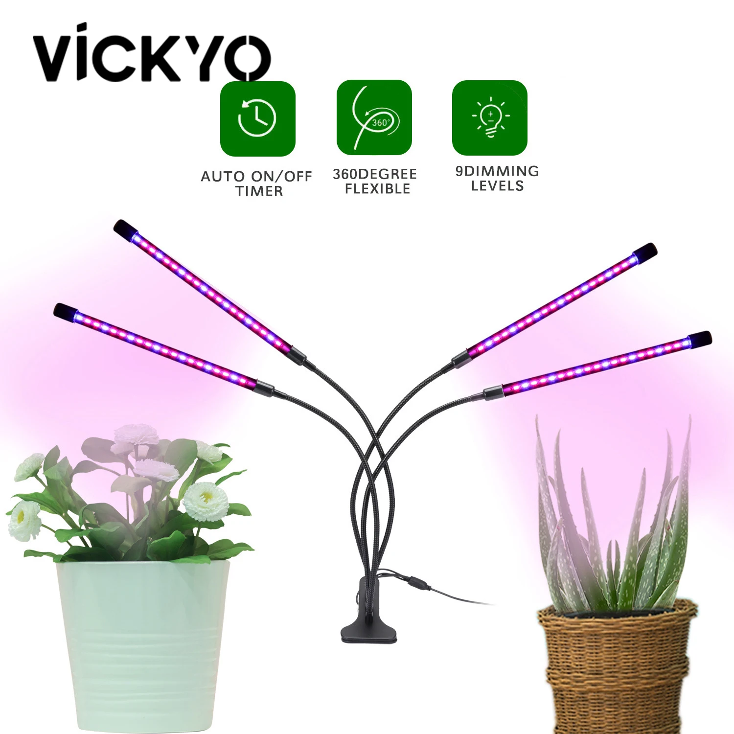 

VICKYO LED Grow Light USB Phyto Lamp Full Spectrum Fitolamp With Control Phytolamp For Indoor Plants Seedlings Flower Home Tent