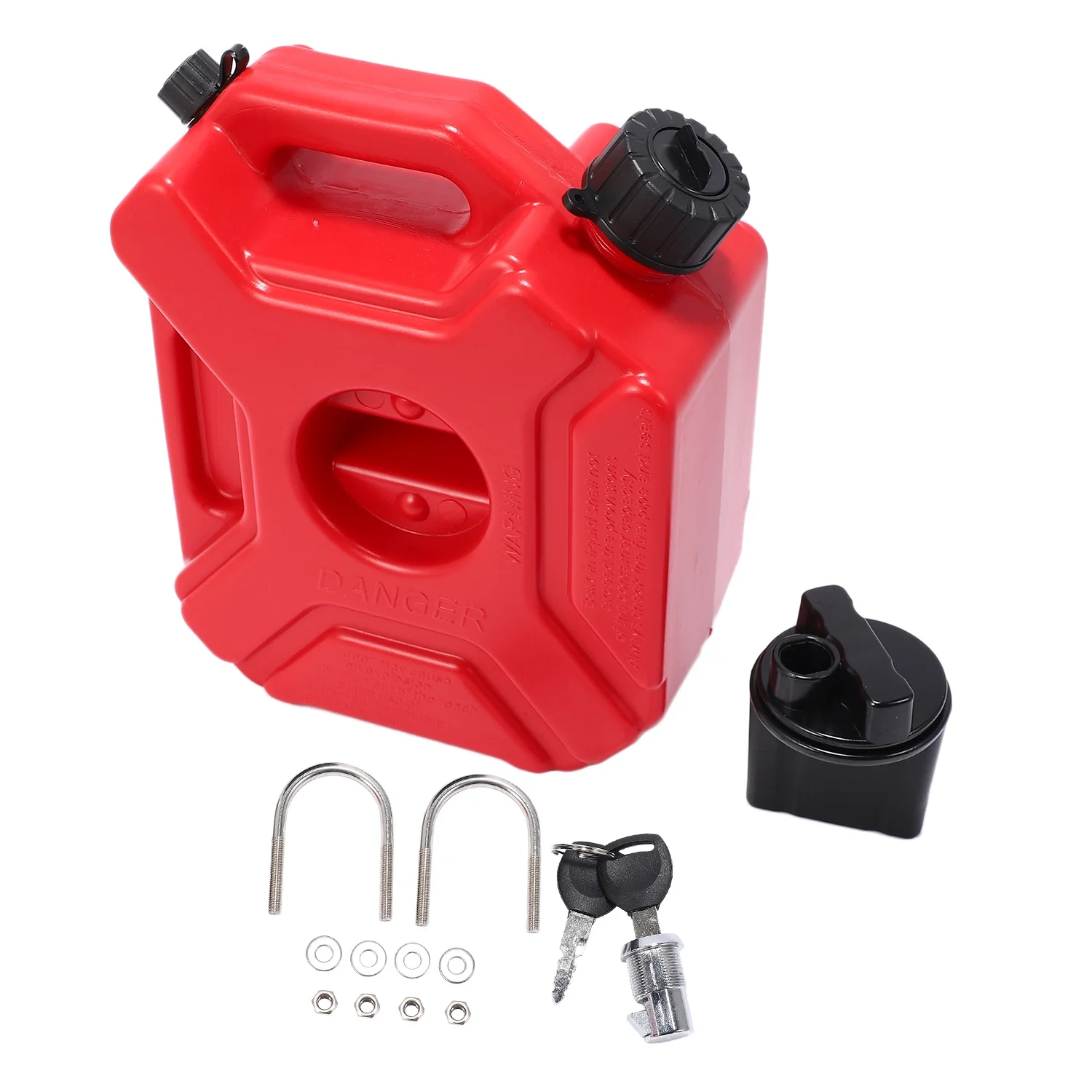 Moto Rouge 3L RéServoir de Carburant Secours en Plastic Essence Voiture Conteneur Rechange RéServoirs Dɾssence Bidon AT