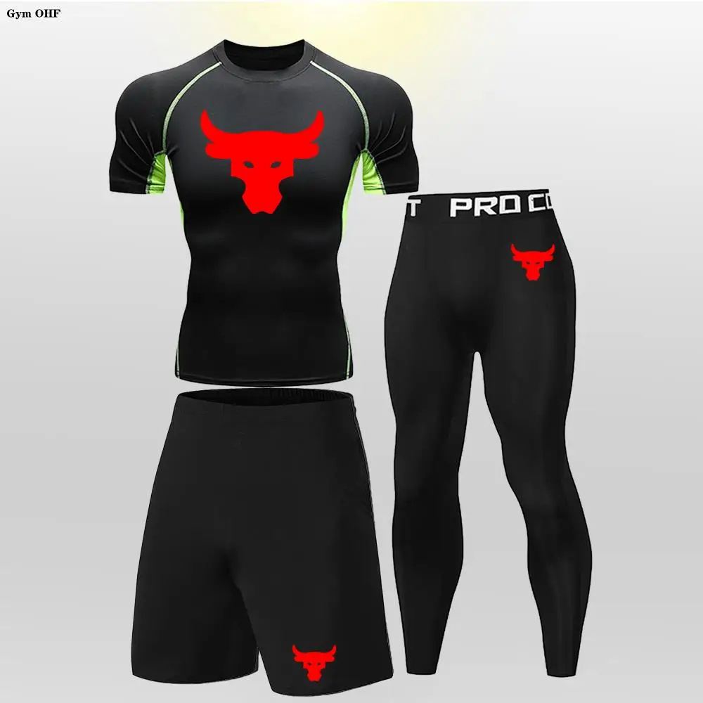 Детский комплект спортивной одежды для джиу-джитсу рашгард с футболками шортами