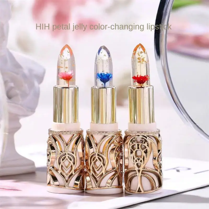 

NEW Petal Jelly Discoloration Lipstick Moisturizing And Moisturizing Long Lasting Color Rendering Not Easy To Touch The Cup Warm