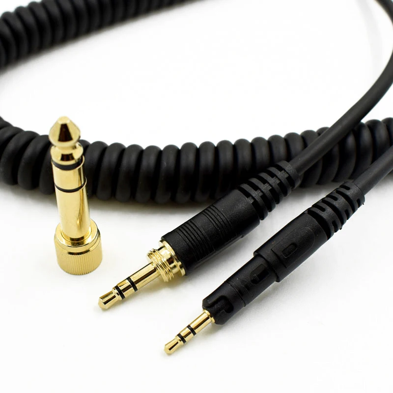 

HP-CC Spiral Spring Headphone Cable Replace For Audio-Technica ATH-M40x ATH-M50x