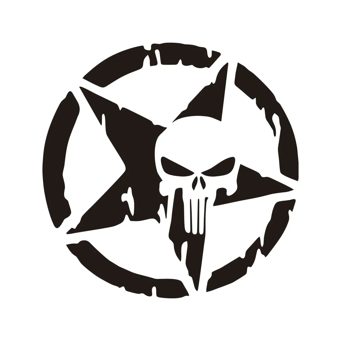 Наклейки в стиле милитари Star Truck — водонепроницаемые виниловые наклейки для автомобилей Jeep Wrangler и 4x4, съемный внешний декор