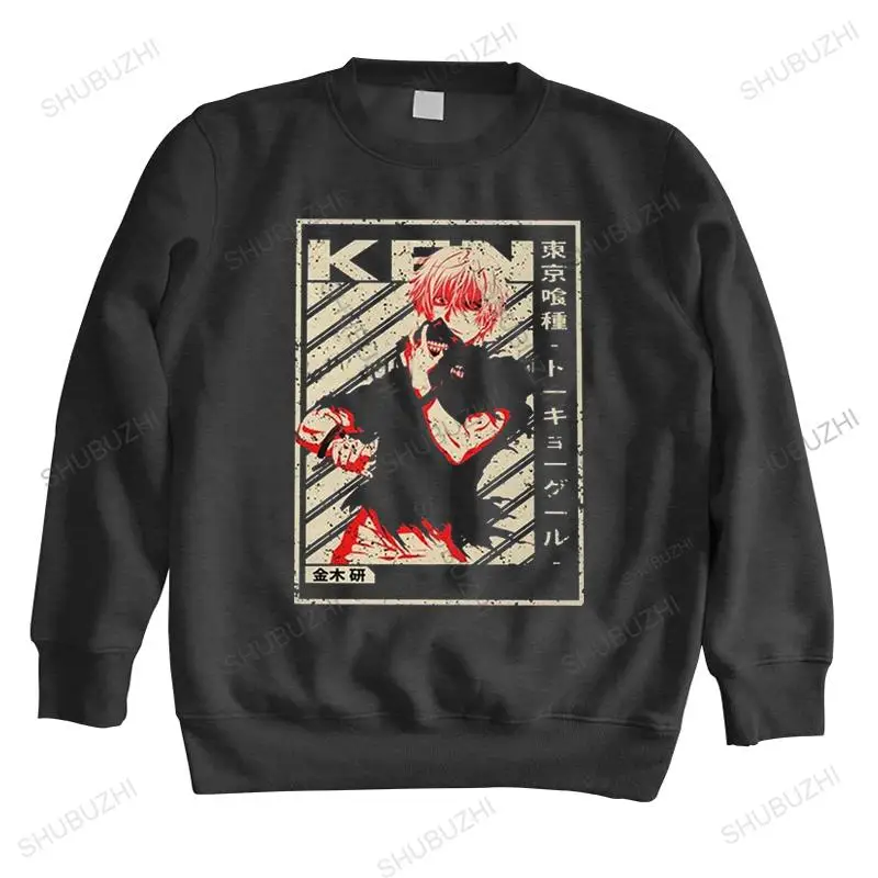 

Классная винтажная толстовка с рисунком Аниме Манга, Токийский Гуль, мужские толстовки с длинным рукавом, свитшоты, топы, толстовки из чистого хлопка
