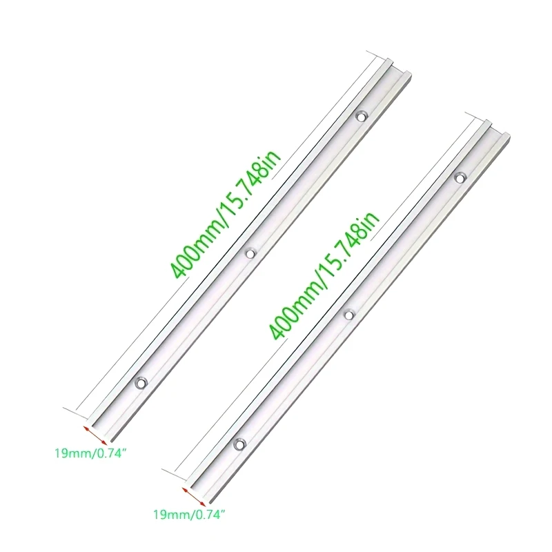 

Комплект Из 2-х Алюминиевых Т-образных Направляющих 19T Для Деревообрабатывающего Станка, Фрезерного Стола, Пазовального Станка