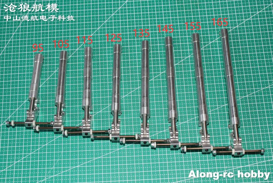 

95-165mm Two Wheels Kneeling Landing Gear Worm Shock Damping Tripod Rack Suitable for 3-5kg RC Models Aircraft DIY Plane Part