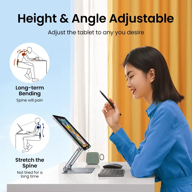 

Tablet Stand Holder For New iPad 2021 Phone Stand Foldable Aluminum Laptop Stand Notebook Stand Support iPad Pro