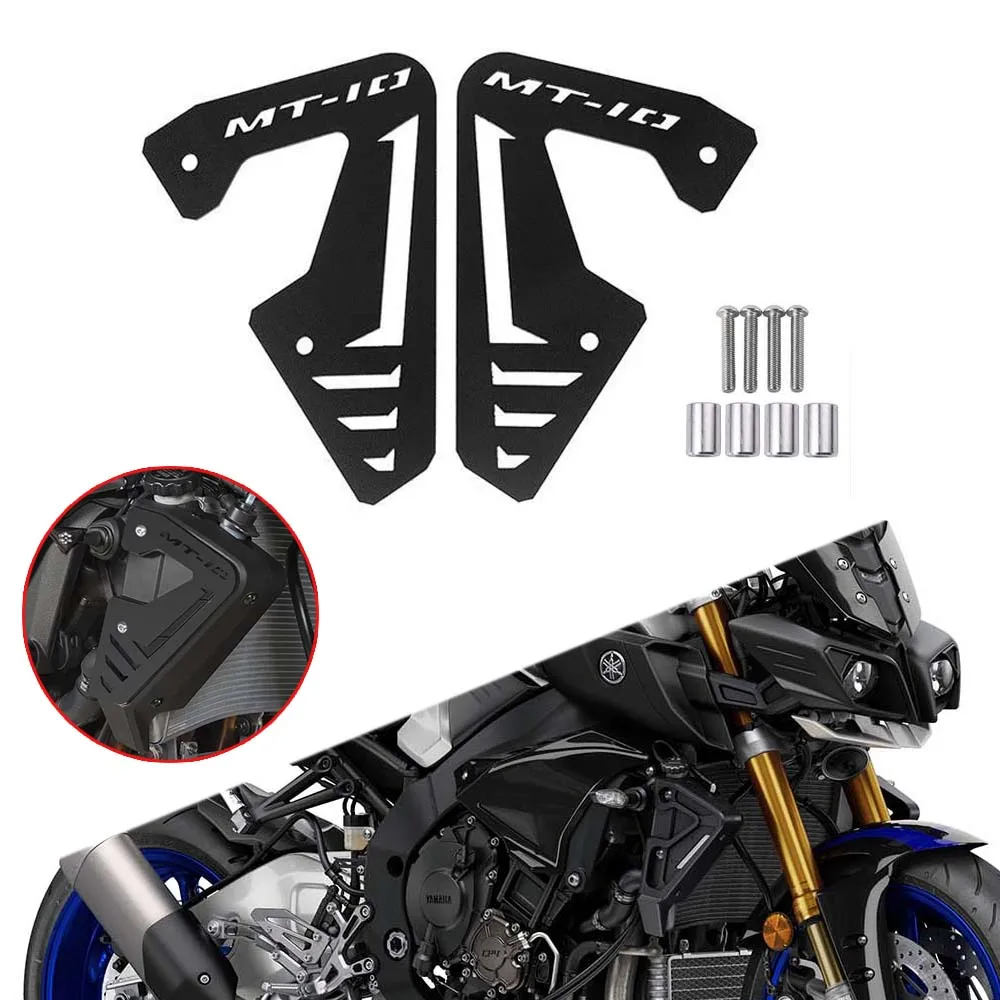 

2Pcs Left & Right CNC Aluminum Radiator Side Plate Panel Cover Guard Protector for Yamaha MT FZ 10 MT10 FZ10 MT-10 2015-2018 17