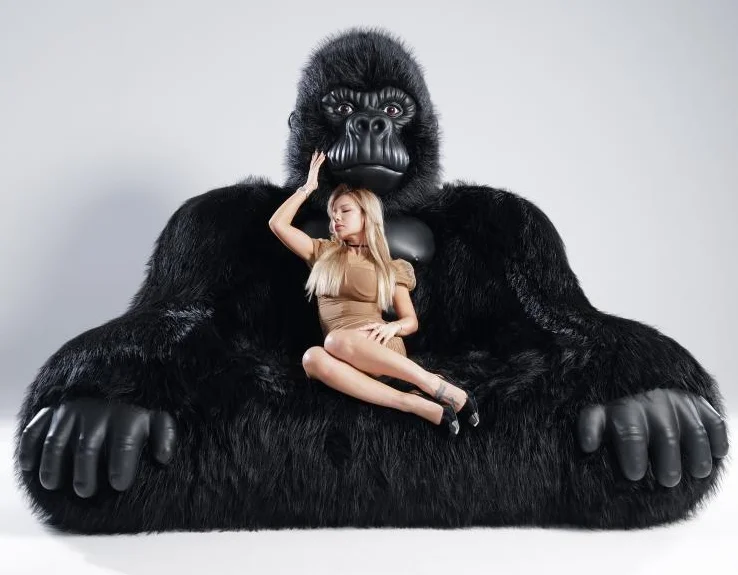 Фото Новый надувной диван-кресло Gorilla — креативный дизайн, воздушный диван на 2-3 человека, для использования в помещении и на открытом воздухе в гостиной/офисе/саде №1