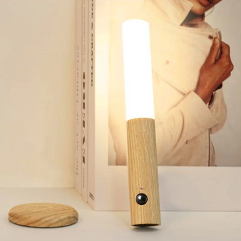 

Modern LED Smart Sensor Night Light USB Rechargeable Portable Mobile Lighting Bedroom Bedside Corridor Corridor Sensor Wall Lamp