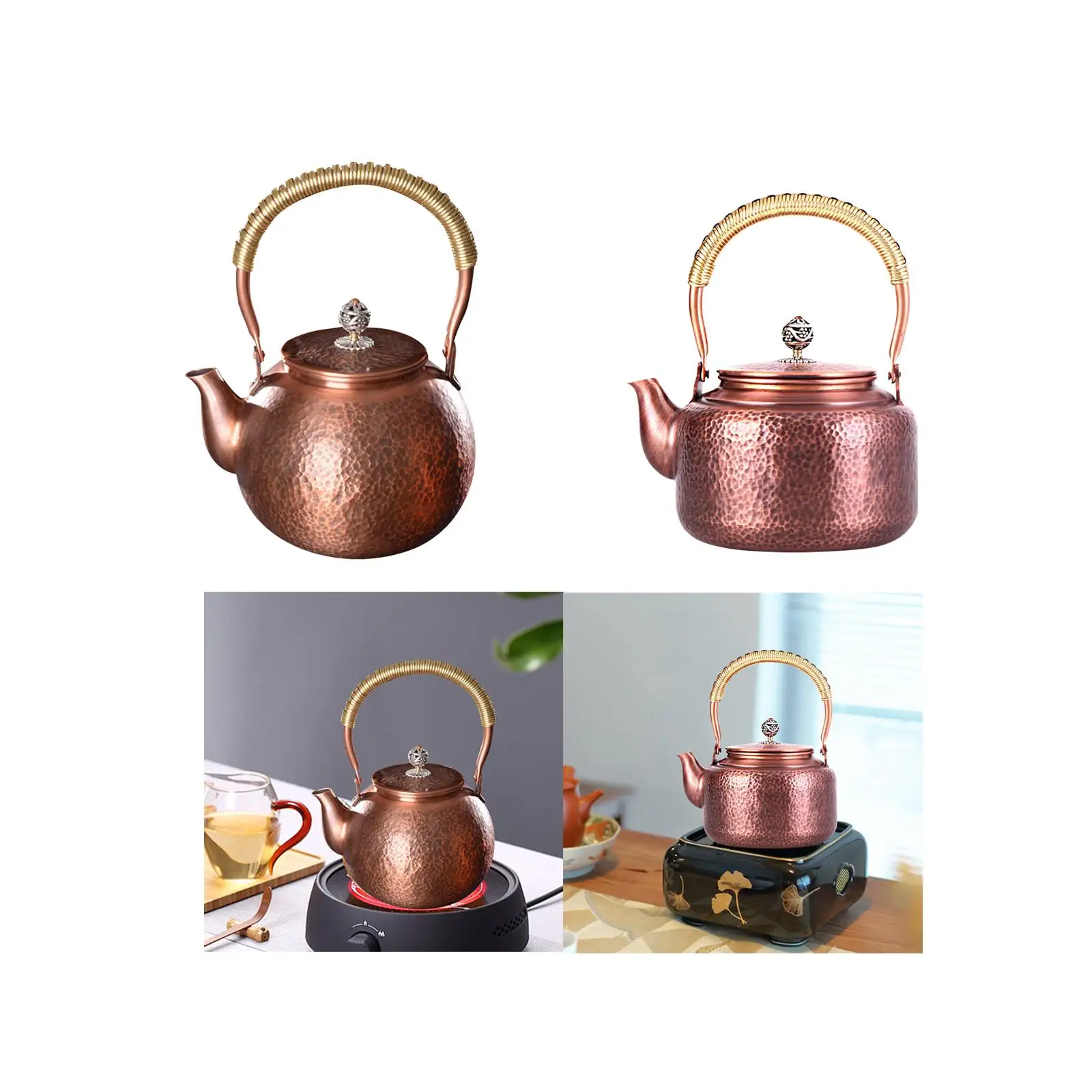Кованый Медный Чайник Плита 1 0 Л Металлический Водонагреватель Для Кемпинга