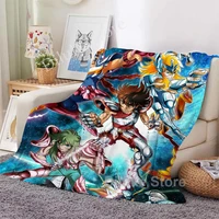 anime the knights of the zodiac blanket 3d print flannel blanket sofa bedding travel flannel blankets hiking picnic quilt